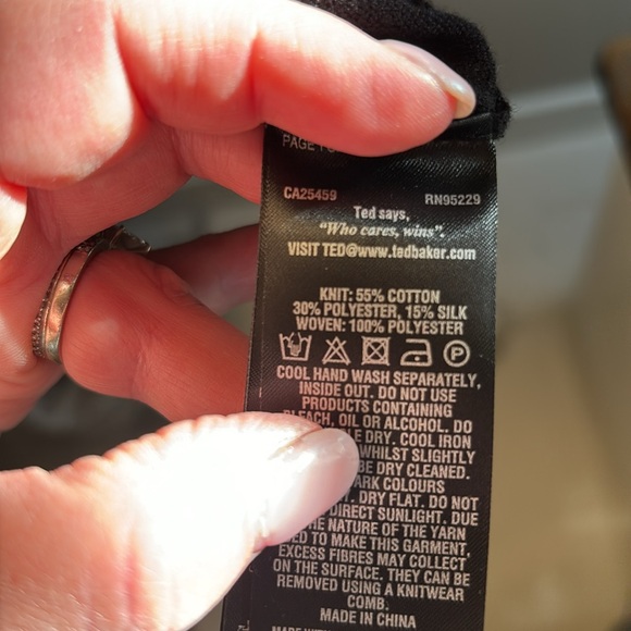 Ted Baker black knit, lace & ribbon sweater - Picture 8 of 8